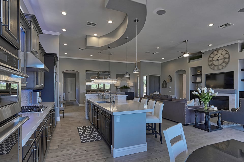 Luxury Scottsdale home kitchen with custom cabinetry and high-end finishes