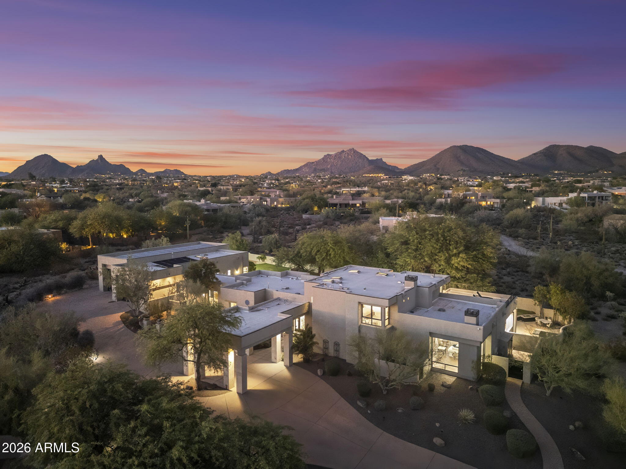 Modern desert home at 9350 E Via Del Sol Drive, Scottsdale
